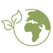globe icon showing eco-friendly conservation.